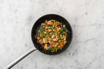 Finire la cottura del pollo