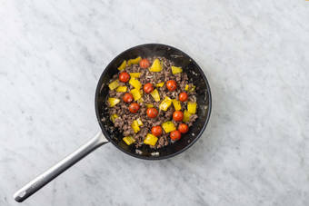 Stek blandfärs & grönsaker