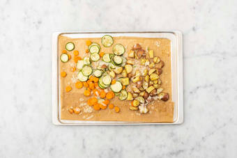 Roast zucchini and carrots