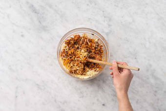 Make quesadilla filling