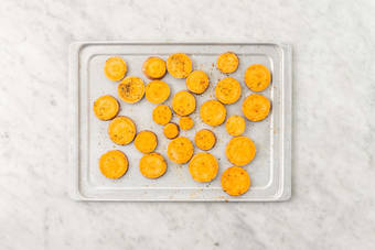 Roast sweet potato rounds