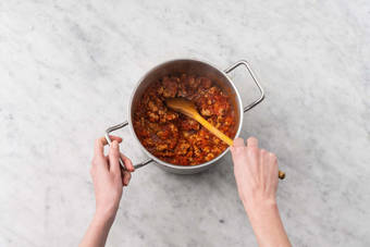 Simmer chili
