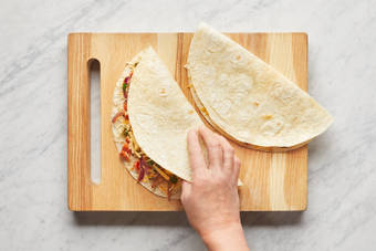 Assemble Quesadillas