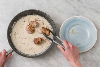 Schweinefiletstücke garen