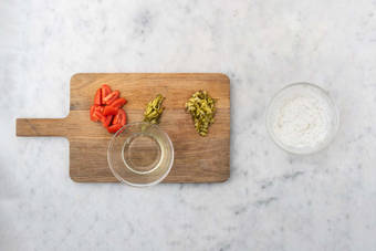 Prep and make dill pickle cream