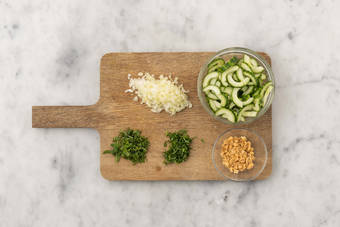 Préparer les garnitures