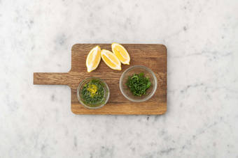 Make the Lemon & Herb Drizzle