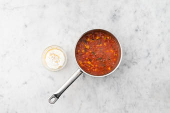 Unire i ceci e fare la salsa