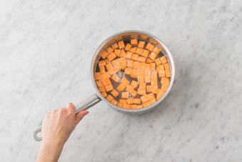 Cook sweet potatoes