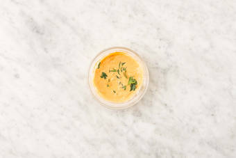 Make hummus dressing