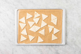 Tortillachips backen