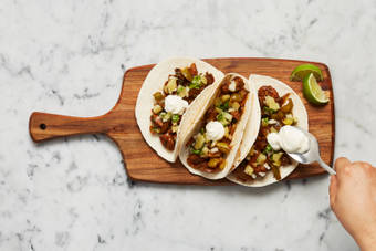 Warm Tortillas & Serve