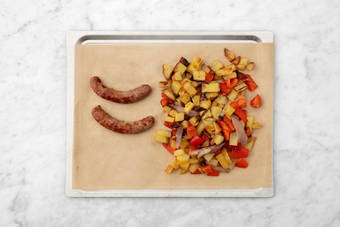 Enfourner les légumes