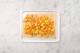 Enfourner les légumes