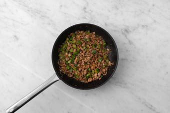 Cook turkey and veggies