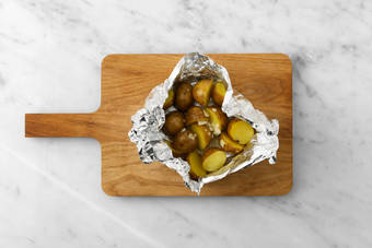 Prep and grill potatoes