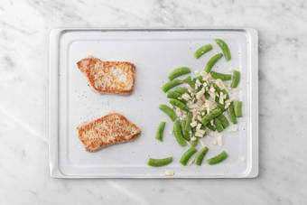 Cook pork and veggies