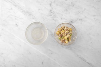 Make dressing and finish potatoes