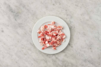 Prep bacon and chicken