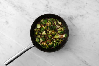 Für das Wok Gemüse