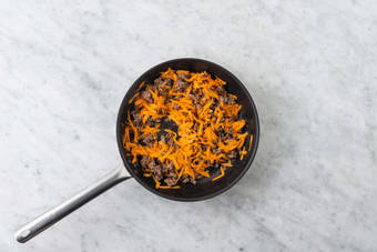 Steg hakket oksekød