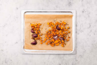 Enfourner les légumes