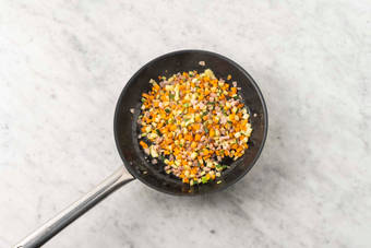 Steg bacon og grøntsager