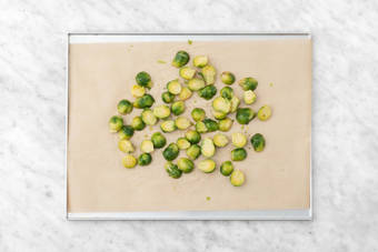 Prep and roast Brussels sprouts