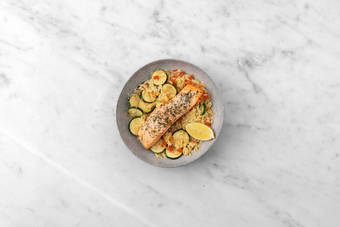 Broil orzo and serve