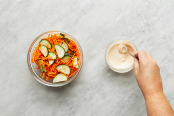 MAKE SALAD & MIX MAYO