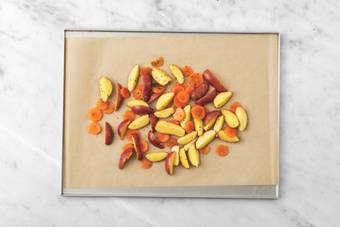 Roast potatoes and carrots