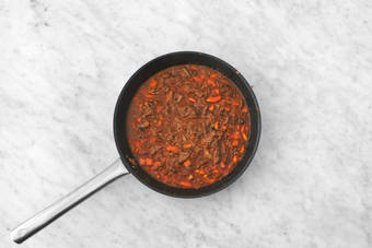 Tillsätt pulled beef