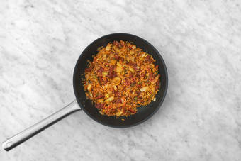 Stek grønnsaker og orzo