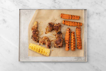 Grill sweet potatoes