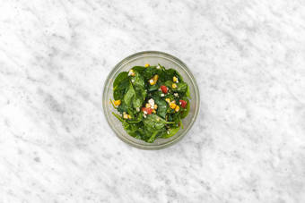 Finish and dress salad