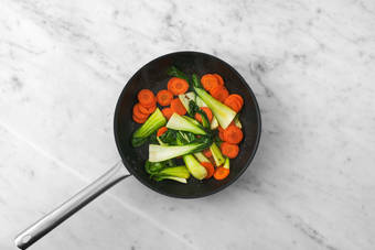 Cook the Prawns and Veg