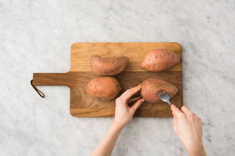 Süßkartoffeln backen