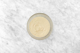 Make hummus dressing