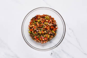 Make bruschetta sauce