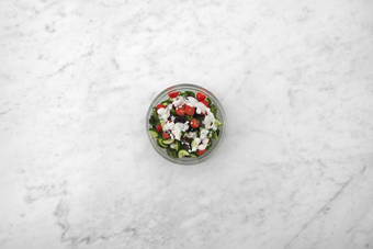 Make dressing and toss salad