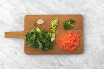 Prep and start veggies