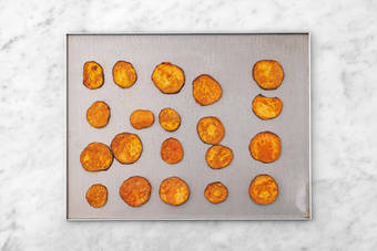 Broil sweet potatoes