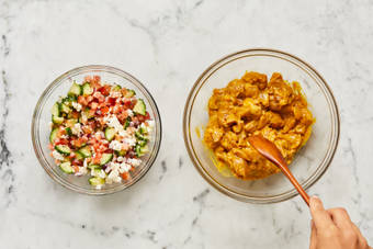 MAKE SALAD & MARINATE CHICKEN