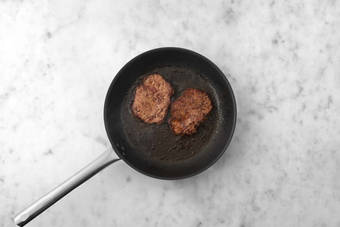 Season and sear steaks