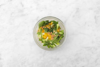 Blanda pak choi-sallad