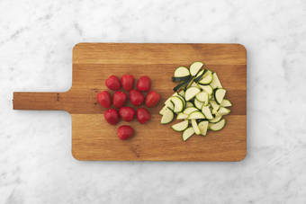 Prep veggies and cook salmon