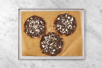 Assemble and bake tostados 