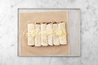 Assemble and bake taquitos