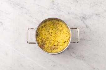 Finish potatoes and melt garlic butter