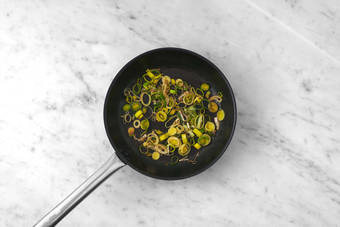 Le poireau à la poêle